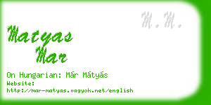 matyas mar business card